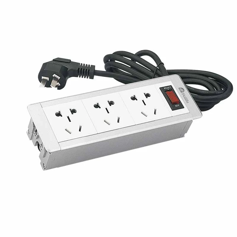 Funtzio anitzeko ezkutuko mahaigaineko entxufea laukizuzena Power Strip